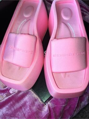 Alexander Wang Bubblegum Pink Platform Foam Slides